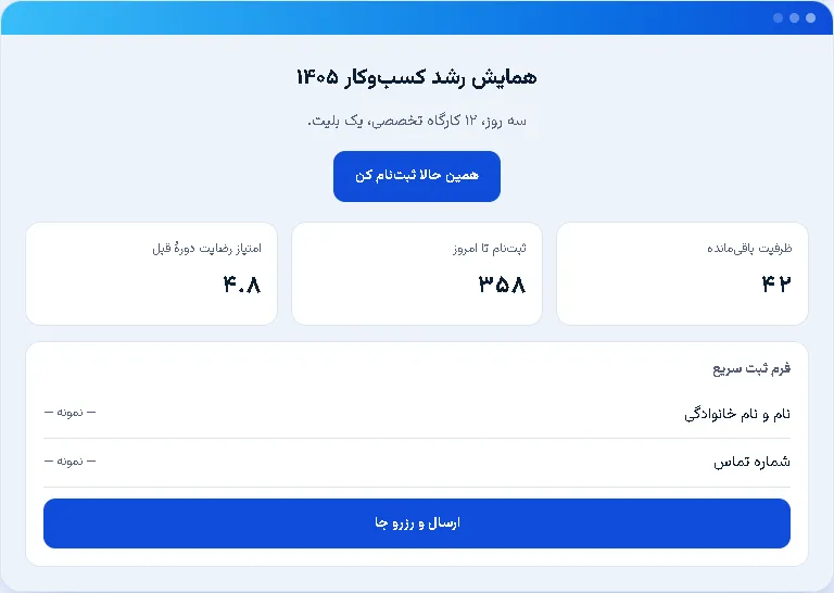 لندینگ پیج تبدیل‌محور